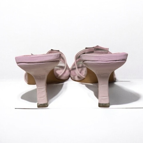 🌻Black Suede Studio Women's Pink Leather Felicity Sandals Size 41 | US Size 10 - Picture 6 of 11